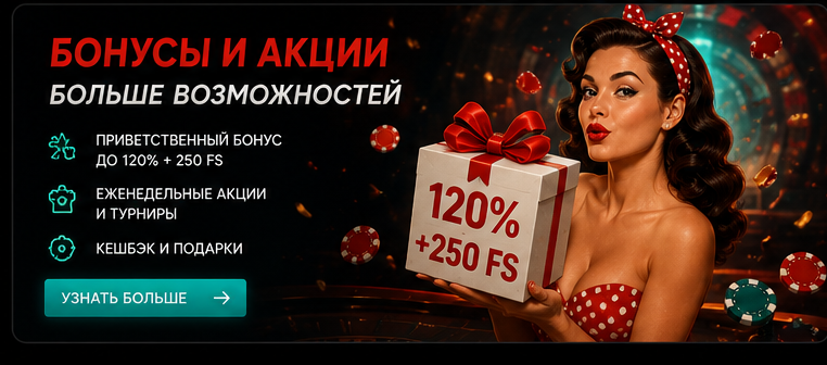 Бонусы и акции Pin Up Casino